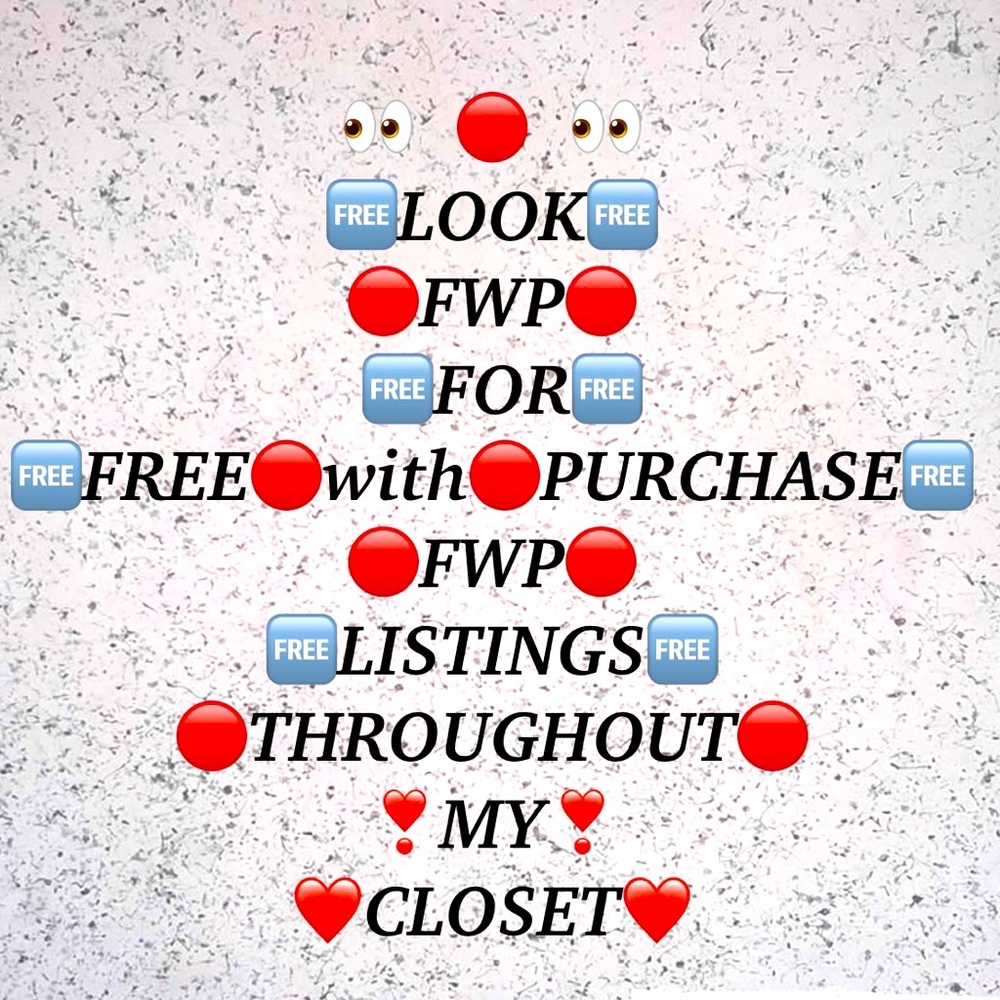 🔴FWP🔴FREE with PURCHASE🔴FWP🔴